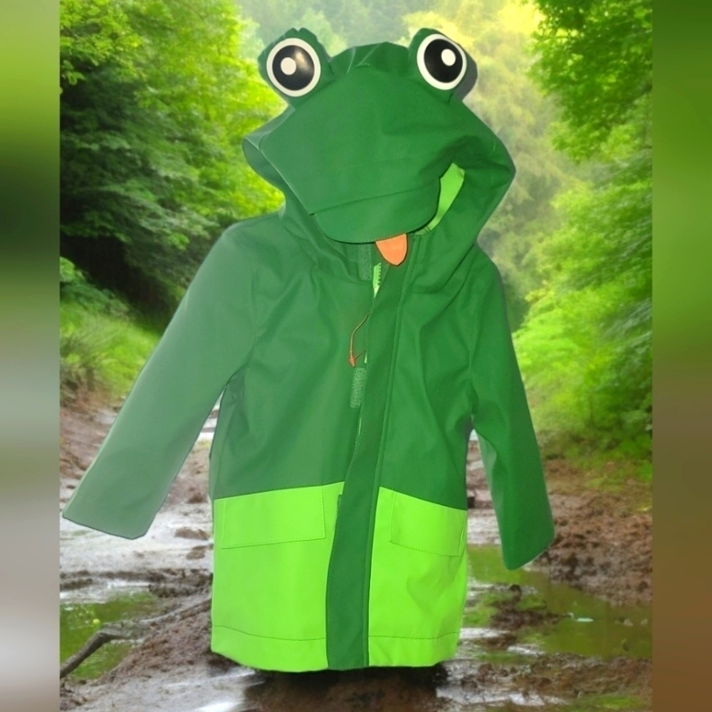 Cat & Jack Frog Raincoat 🐸 with Pockets